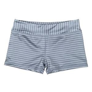 I Am Becoming IAB MFG No Ride Gray White Striped Pull On Shorts XL 14